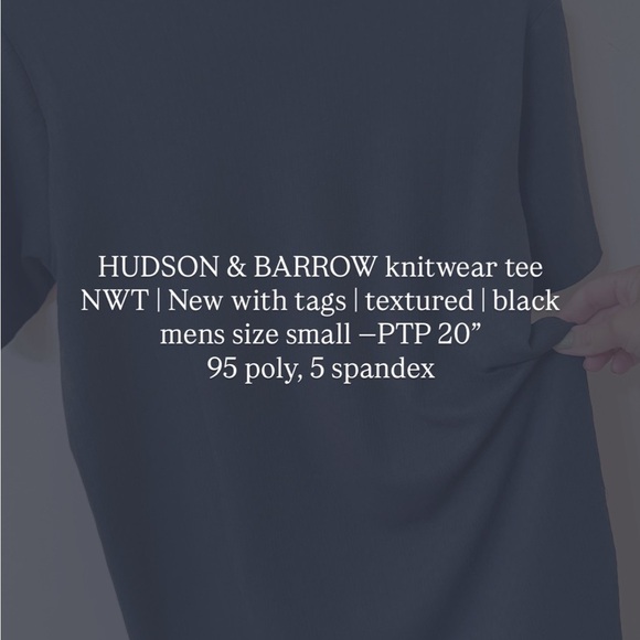 NWT HUDSON & BARROW KNITWEAR TEE - size small - Picture 7 of 7